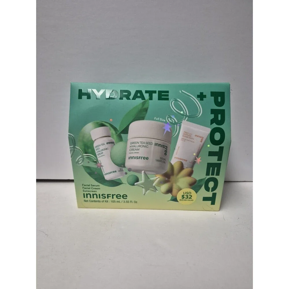 Innisfree Hydrate + Protect Limited Edition Skincare Set Brand New In Box